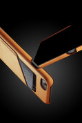 Mujjo Leather Wallet Case - кожен (естествена кожа) кейс с джоб за кредитна карта за iPhone 8, iPhone 7 (кафяв) 7