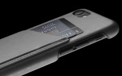 Mujjo Leather Wallet Case - кожен (естествена кожа) кейс с джоб за кредитна карта за iPhone 8, iPhone 7 (сив) 10