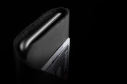 Mujjo Leather Wallet Sleeve - кожен (естествена кожа) калъф с джоб за кредитна карта за iPhone SE (2020), iPhone 8, iPhone 7 (черен) 5