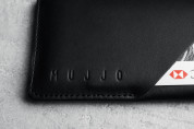 Mujjo Leather Wallet Sleeve - кожен (естествена кожа) калъф с джоб за кредитна карта за iPhone SE (2020), iPhone 8, iPhone 7 (черен) 9