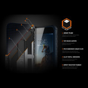 Urban Armor Gear Monarch Platinum - удароустойчив хибриден кейс за iPhone 8, iPhone 7, iPhone 6S, iPhone 6 (сребрист-черен) 5