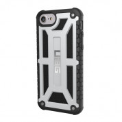 Urban Armor Gear Monarch Platinum - удароустойчив хибриден кейс за iPhone 8, iPhone 7, iPhone 6S, iPhone 6 (сребрист-черен)