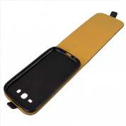 Leather Pocket Flip v2 Case - вертикален кожен калъф с джоб за Samsung Galaxy J3 (2016) (черен) 1