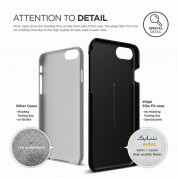Elago S7 Slim Fit 2 Case + HD Clear Film - поликарбонатов кейс и HD покритие за iPhone 8, iPhone 7 (черен-мат) 3