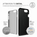 Elago S7 Slim Fit 2 Case + HD Clear Film - поликарбонатов кейс и HD покритие за iPhone 8, iPhone 7 (черен-мат) 4