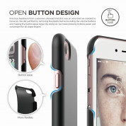 Elago S7 Slim Fit 2 Case + HD Clear Film - поликарбонатов кейс и HD покритие за iPhone 8, iPhone 7 (черен-мат) 5