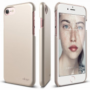 Elago S7 Slim Fit 2 Case + HD Clear Film - поликарбонатов кейс и HD покритие за iPhone SE (2022), iPhone SE (2020), iPhone 8, iPhone 7 (златист)