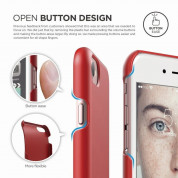 Elago S7 Slim Fit 2 Case + HD Clear Film - поликарбонатов кейс и HD покритие за iPhone 8, iPhone 7 (червен) 5