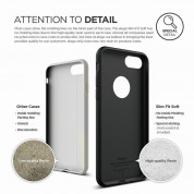 Elago S7 Slim Fit Soft Case + HD Clear Film - тънък силиконов калъф и HD покритие за iPhone 8, iPhone 7 (черен-мат) 5