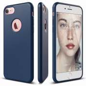 Elago S7 Slim Fit Soft Case + HD Clear Film - case and screen film for iPhone 8, iPhone 7 (jean indigo)