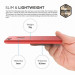 Elago S7 Slim Fit Soft Case + HD Clear Film - тънък силиконов калъф и HD покритие за iPhone 8, iPhone 7 (червен-мат) 5