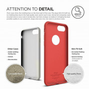 Elago S7 Slim Fit Soft Case + HD Clear Film - тънък силиконов калъф и HD покритие за iPhone 8, iPhone 7 (червен-мат) 2