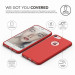 Elago S7 Slim Fit Soft Case + HD Clear Film - тънък силиконов калъф и HD покритие за iPhone 8, iPhone 7 (червен-мат) 6