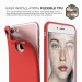 Elago S7 Slim Fit Soft Case + HD Clear Film - тънък силиконов калъф и HD покритие за iPhone 8, iPhone 7 (червен-мат) 4