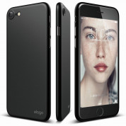 Elago Inner Core Case - тънък полипропиленов кейс (0.3 mm) и HD покритие за iPhone 8, iPhone 7 (черен)