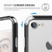 Elago Bumper Case - бъмпер и комплект защитни покрития за дисплея и задната част за iPhone 8, iPhone 7 (черен) 5