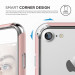 Elago Bumper Case - бъмпер и комплект защитни покрития за дисплея и задната част за iPhone 8, iPhone 7 (розов) 4
