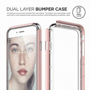 Elago Bumper Case - бъмпер и комплект защитни покрития за дисплея и задната част за iPhone 8, iPhone 7 (розов) 1