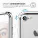 Elago Bumper Case - бъмпер и комплект защитни покрития за дисплея и задната част за iPhone 8, iPhone 7 (бял) 3