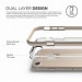 Elago Dualistic Case - хибриден кейс (поликарбонат + TPU) и HD покритие за iPhone 8, iPhone 7 (златист) 3