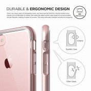 Elago Dualistic Case - хибриден кейс (поликарбонат + TPU) и HD покритие за iPhone 8, iPhone 7 (розово злато) 5