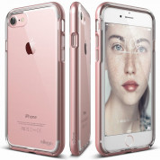 Elago Dualistic Case - хибриден кейс (поликарбонат + TPU) и HD покритие за iPhone 8, iPhone 7 (розово злато)