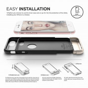Elago S7 Glide Case + HD Clear Film - case and screen film for iPhone 8, iPhone 7 (black-gold) 6