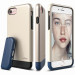 Elago S7 Glide Case + HD Clear Film - поликарбонатов кейс и HD покритие за iPhone SE (2022), iPhone SE (2020), iPhone 8, iPhone 7 (златист-тъмносин) 1