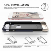 Elago S7 Glide Case + HD Clear Film - case and screen film for iPhone SE (2022), iPhone SE (2020), iPhone 8, iPhone 7 (jeans blue-gold) 4