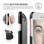 Elago S7 Slim Fit 2 Case Soft Feeling + HD Clear Film - case and screen film for iPhone 8 Plus, iPhone 7 Plus (black) 1