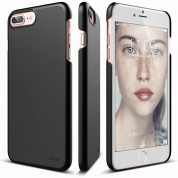 Elago S7 Slim Fit 2 Case Soft Feeling + HD Clear Film - case and screen film for iPhone 8 Plus, iPhone 7 Plus (black)