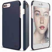Elago S7 Slim Fit 2 Case + HD Clear Film - поликарбонатов кейс и HD покритие за iPhone 8 Plus, iPhone 7 Plus (тъмносин)