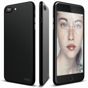 Elago Inner Core Case - тънък полипропиленов кейс (0.4 mm) и HD покритие за iPhone 8 Plus, iPhone 7 Plus (черен)