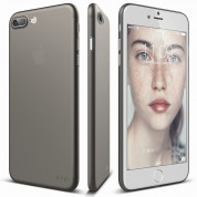 Elago Inner Core Case - тънък полипропиленов кейс (0.4 mm) и HD покритие за iPhone 8 Plus, iPhone 7 Plus (тъмносив)