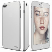 Elago Inner Core Case - тънък полипропиленов кейс (0.4 mm) и HD покритие за iPhone 8 Plus, iPhone 7 Plus (бял)