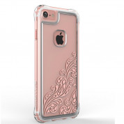 Ballistic Jewel Essence Case - хибриден удароустойчив кейс за iPhone 8, iPhone 7 (прозрачен с розови мотиви)