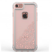 Ballistic Jewel Essence Case - хибриден удароустойчив кейс за iPhone 8, iPhone 7 (прозрачен с розови мотиви) 2
