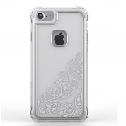 Ballistic Jewel Essence Case - хибриден удароустойчив кейс за iPhone 8, iPhone 7 (прозрачен със сребристи мотиви) 1