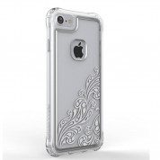 Ballistic Jewel Essence Case - хибриден удароустойчив кейс за iPhone 8, iPhone 7 (прозрачен със сребристи мотиви)