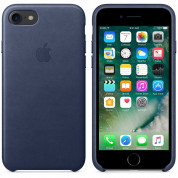 Apple iPhone Leather Case - оригинален кожен кейс (естествена кожа) за iPhone 8, iPhone 7 (тъмносин) 3
