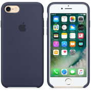 Apple Silicone Case - оригинален силиконов кейс за iPhone SE (2022), iPhone SE (2020), iPhone 8, iPhone 7 (тъмносин) 2