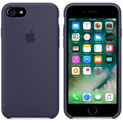 Apple Silicone Case - оригинален силиконов кейс за iPhone SE (2022), iPhone SE (2020), iPhone 8, iPhone 7 (тъмносин) 3