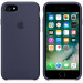 Apple Silicone Case - оригинален силиконов кейс за iPhone SE (2022), iPhone SE (2020), iPhone 8, iPhone 7 (тъмносин) 4