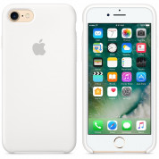 Apple Silicone Case - оригинален силиконов кейс за iPhone SE (2022), iPhone SE (2020), iPhone 8, iPhone 7 (бял) 5