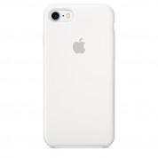 Apple Silicone Case - оригинален силиконов кейс за iPhone 8, iPhone 7 (бял)
