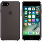 Apple Silicone Case - оригинален силиконов кейс за iPhone 8, iPhone 7 (тъмнокафяв) 4