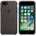 Apple Silicone Case - оригинален силиконов кейс за iPhone 8, iPhone 7 (тъмнокафяв) 5