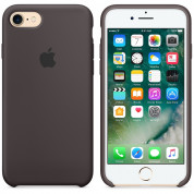 Apple Silicone Case - оригинален силиконов кейс за iPhone 8, iPhone 7 (тъмнокафяв) 3