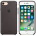Apple Silicone Case - оригинален силиконов кейс за iPhone 8, iPhone 7 (тъмнокафяв) 4