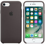 Apple Silicone Case - оригинален силиконов кейс за iPhone 8, iPhone 7 (тъмнокафяв) 6